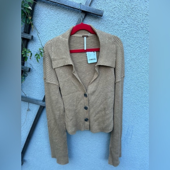 Free People Ella Sweater Shirt in Iced Coffee Size XS New With Tags! - Picture 7 of 9